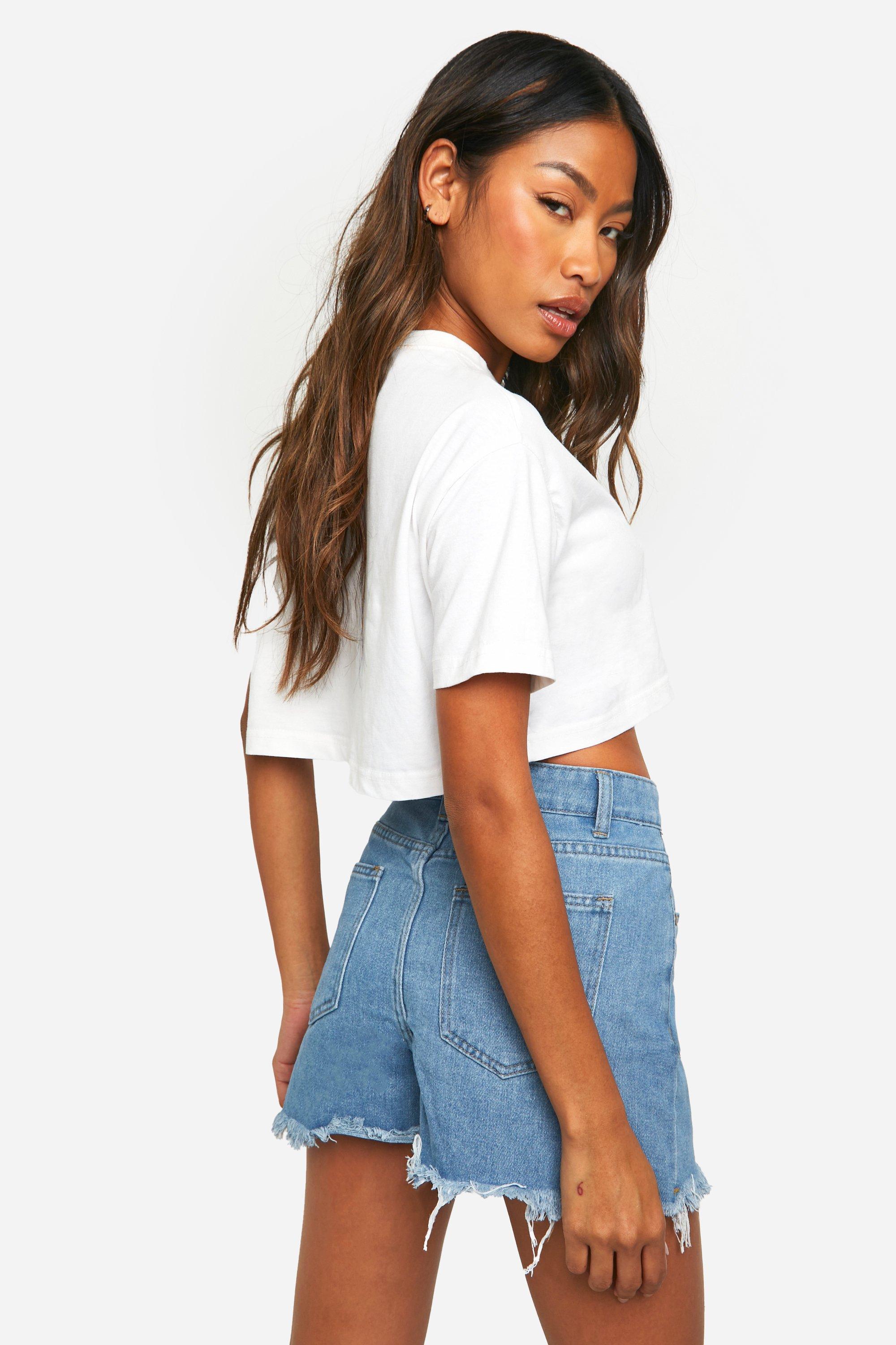 Oversized best sale denim shorts